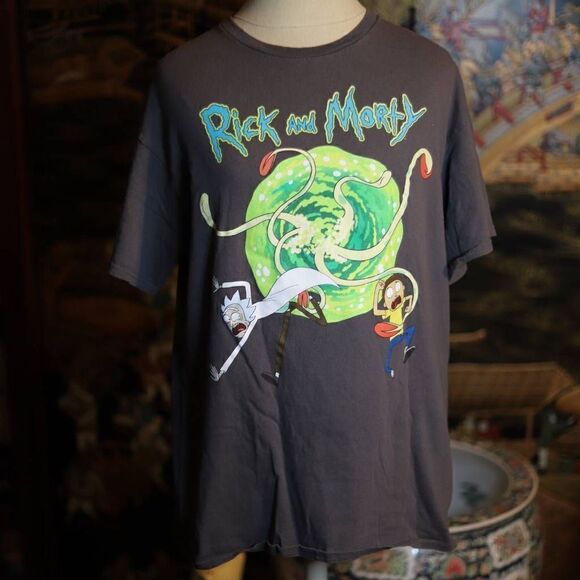Large Rick and Morty Grey Tee - Picture 1 of 2